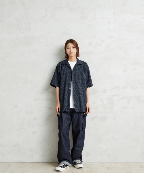WAIPER.inc シャツ コットンレーヨン オープンカラーシャツ