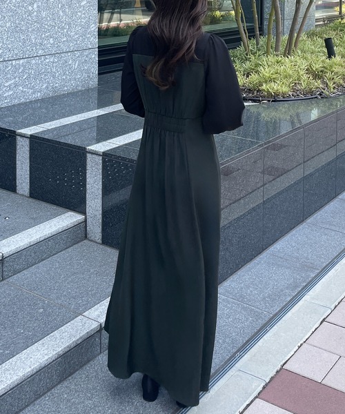 JUNOAH ワンピース 異素材マーメイドワンピース : ZOZOTOWN