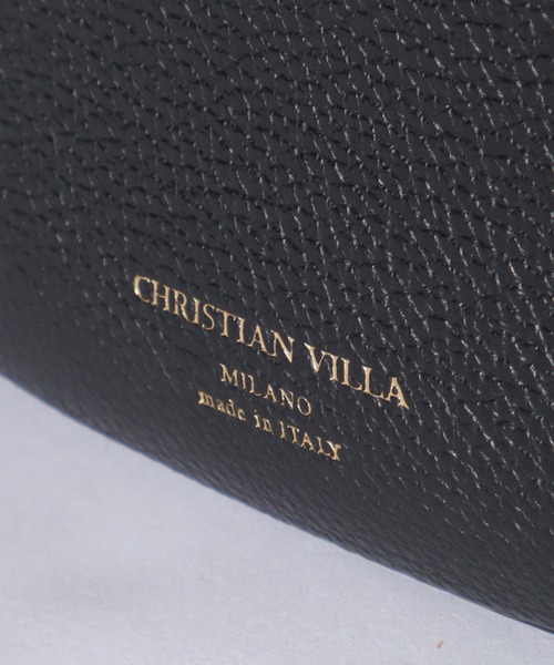 クリスチャンヴィラ シュリンクレザー ハーフムーン ショルダーバッグ ブラック 楽天市場】CHRISTIAN VILLA クリスチャンヴィラ ハンド バッグ ハーフ