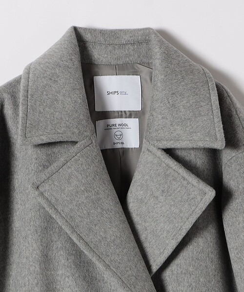 SHIPS any コート チェスターコート any: ウール コクーン テーラード