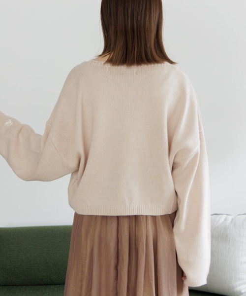 ニット セーター メニーフラワーニット レディース flower（ファッション） ニット セーター メニーフラワーニット