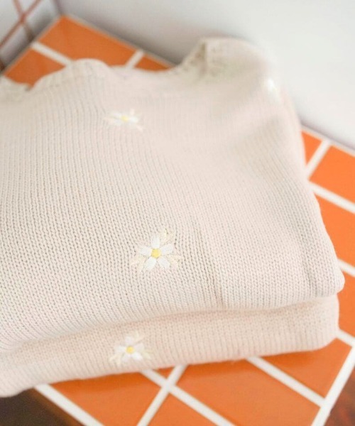 ニット セーター メニーフラワーニット レディース flower（ファッション） ニット セーター メニーフラワーニット