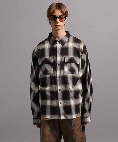 BLAYMORE シャツ Inverted Ombre Check Shirt / オンブレチェック