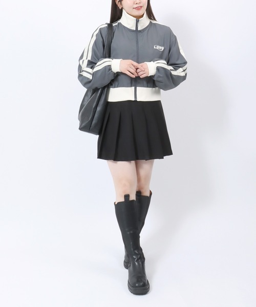 yumi様　ダブルスタンダード　配色ラインショートジャージブルゾン ブルゾン ジャンバー ショート丈 サイドライン トラックジャケット