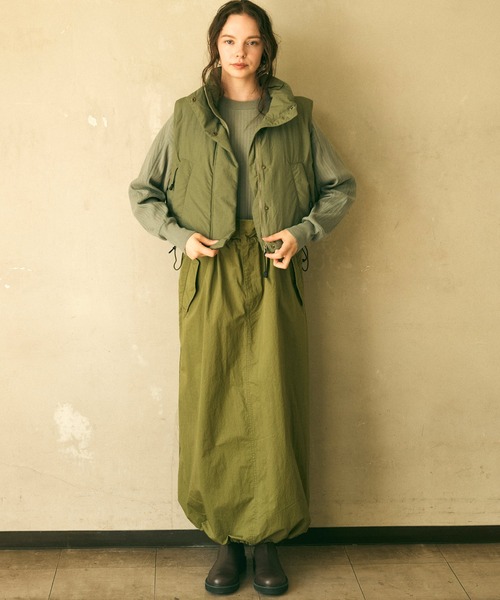 RNA-N（アールエヌエーエヌ） スカート G1078 ミリタリーハイウエスト