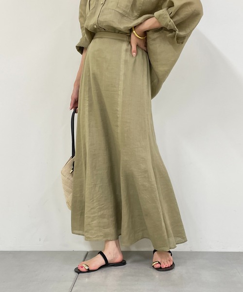未使用品★Loungedress ロングスカート Loungedress 「LOUNGEDRESS」 ロングスカート FREE レッド
