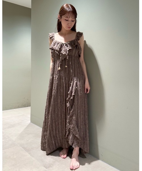 うぃたん SNIDEL HOME ワンピース パジャマ ルームウェア SNIDEL HOME パジャマ ルームウェア フリンジワンピース