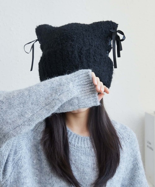 MAISON DE THERESE（メゾン ド テレーズ） ニット帽 ニットキャップ 紐