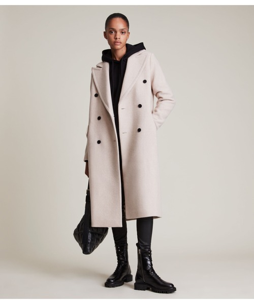 「ALLSAINTS」 チェスターコート 8 ベージュ レディース_画像9