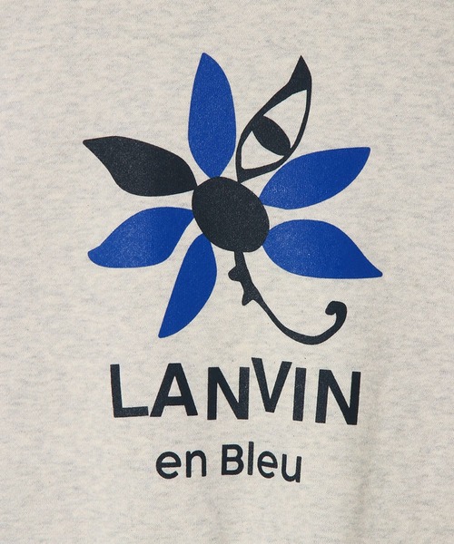 LANVIN en Bleu ランバンオンブルー JLロゴプリント トレーナー LANVIN en Bleu - LANVIN en Bleu ランバンオンブルー JLロゴプリント
