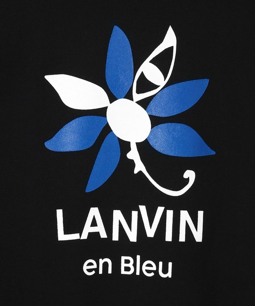 LANVIN en Bleu ランバンオンブルー JLロゴプリント トレーナー LANVIN en Bleu - LANVIN en Bleu ランバンオンブルー JLロゴプリント