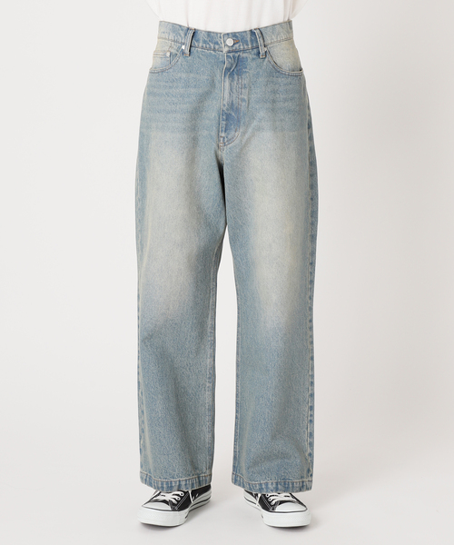 メンズ デニムパンツ レトロ ストレートパンツ S02447 B.C STOCK ジーンズ 「B.A.C.D」 13oz ワイドストレートデニム