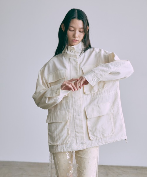 ◾️EN NEUME◾️エンノイム ウールリバーコート ホワイト EN NEUME