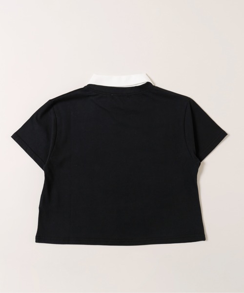 tシャツ 「プチプラ￥2199」ハートワンポイント襟付きTシャツ