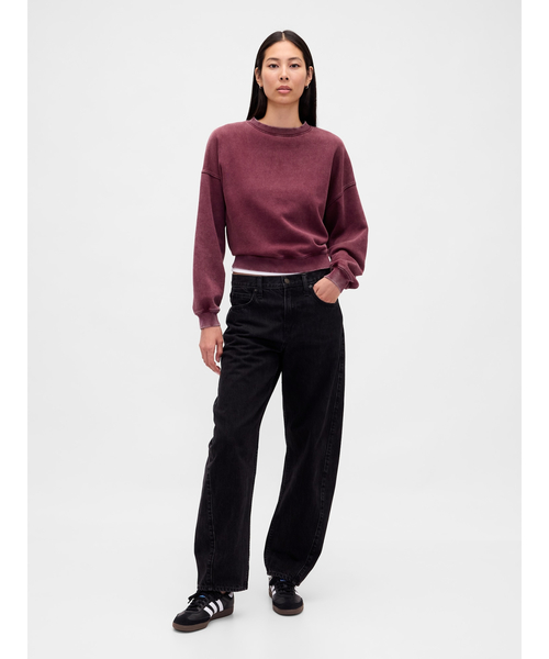 トレーナー スウェット GapStudio ヴィンテージソフト ウェッジ スウェットシャツ トレーナー レディース GapStudio ヴィンテージソフト ウェッジ スウェットシャツ