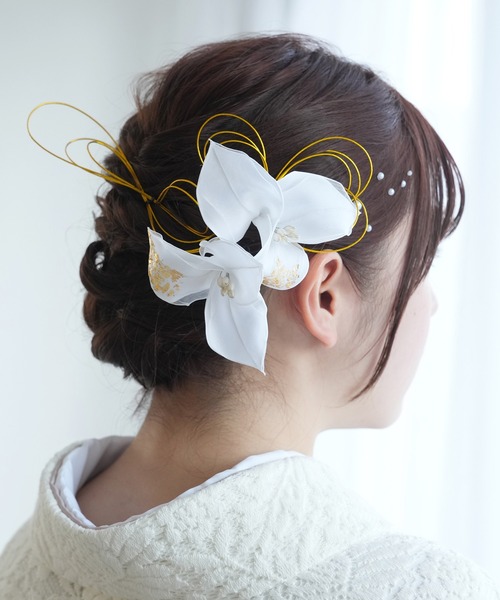 utatane 髪飾り 百合Uピン2本セット 日本製 レディース : ZOZOTOWN