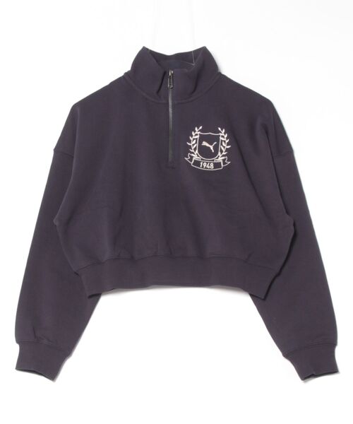 トレーナー スウェット PUMA ウェア プーマウェア W WORDROBE ESS+ HALF ZIP SWEAT スウェット 633592 16N
