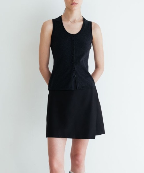 タンクトップ ノースリーブ Studio Doe  Reversible Knitted Breasted Tank Top レディース