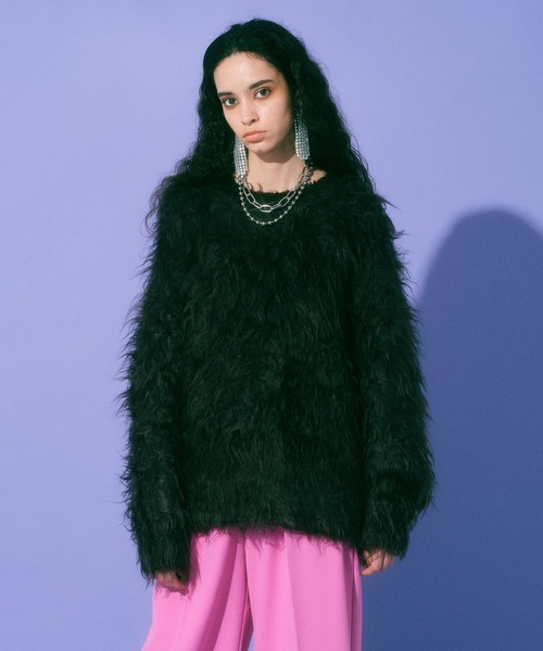 「MAISON SPECIAL」 長袖ニット FREE ブルー レディース_画像5