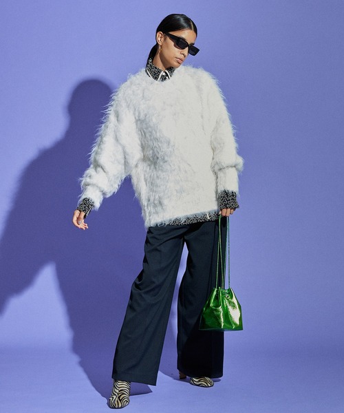 「MAISON SPECIAL」 長袖ニット FREE ブルー レディース_画像9