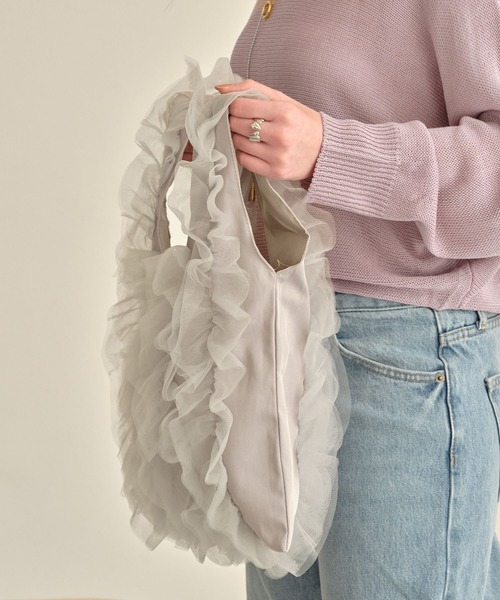 ZAKKA-BOX（ザッカボックス） ハンドバッグ チュールフリルバッグ