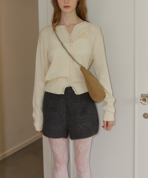 GIUNON カーディガン flower knit cardigan / フラワーニット