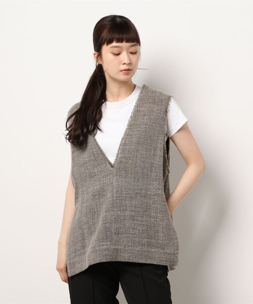 「Spick & Span」 ノースリーブブラウス - ベージュ レディース