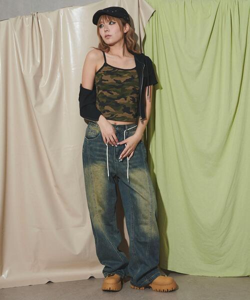 paloma wool ダークデニム ハルターキャミソール paloma wool ダークデニム ハルターキャミソール