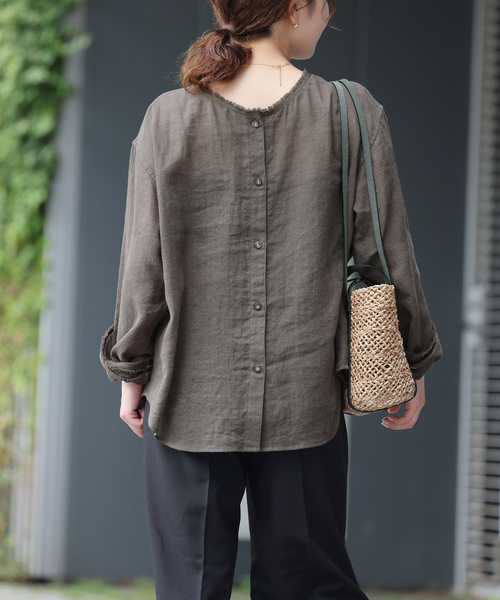 JOURNAL STANDARD relumeラミーコットン2WAYプルオーバー JOURNAL STANDARD relume｜リネンコットン2WAYプルオーバー