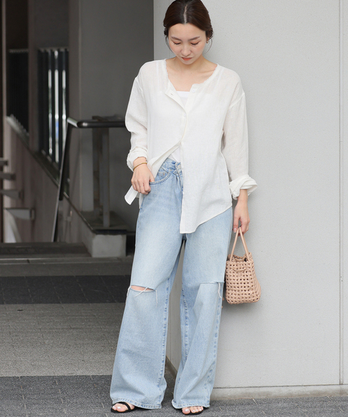 JOURNAL STANDARD relume ブラウス シャツ ラミーコットン