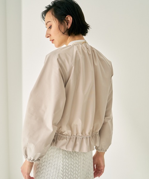 「ANAYI」 ジップアップブルゾン 38 ネイビー レディース