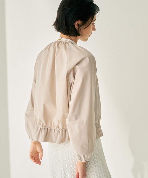 「ANAYI」 ジップアップブルゾン 38 ネイビー レディース