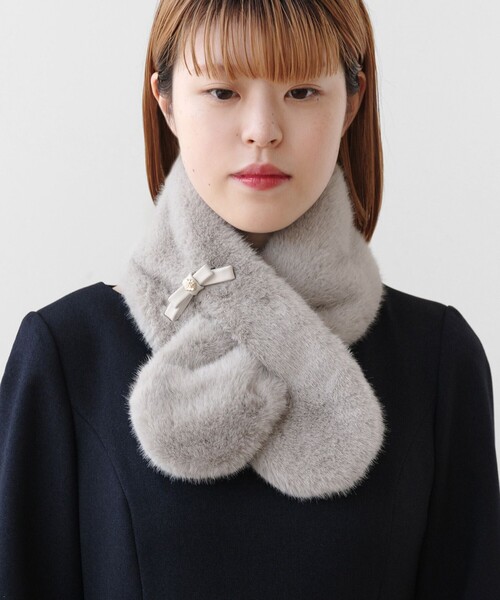 TOCCA（トッカ） マフラー ストール BOW RIBBON FURTIPPET ティペット