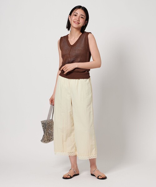 BEAUTY＆YOUTH UNITED ARROWS パンツ 「WEB限定」裾レース