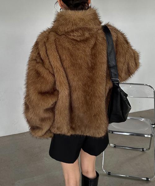 solleim（ソルレム） ブルゾン アウター MIXカラーショート丈フェイク