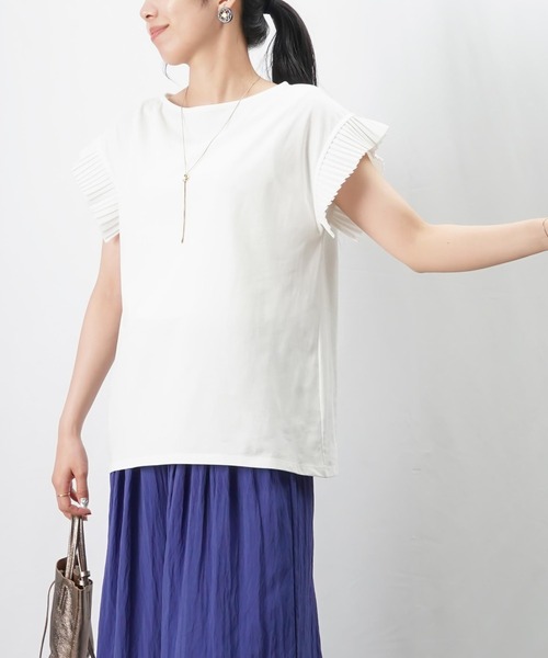tシャツ LC/LLL プリーツテープ袖プルオーバー レディース LADY LUCK LUCA tシャツ LC/LLL プリーツテープ袖プルオーバー