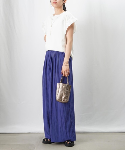 LADY LUCK LUCA tシャツ LC/LLL プリーツテープ袖プルオーバー
