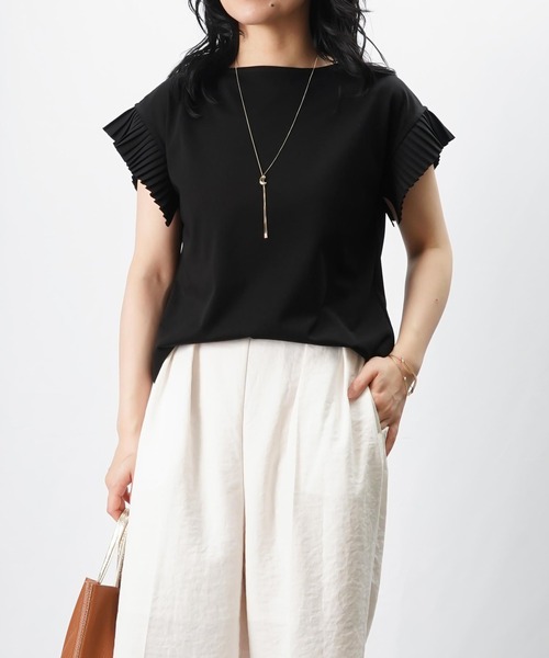tシャツ LC/LLL プリーツテープ袖プルオーバー レディース LADY LUCK LUCA tシャツ LC/LLL プリーツテープ袖プルオーバー