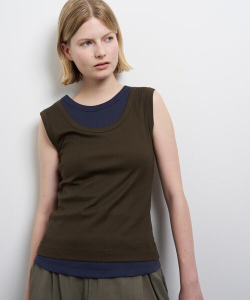 tシャツ レイヤードタンクトップ レディース