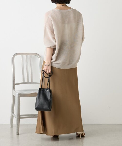 Jena espace merveilleux スカート サテンロングスカート