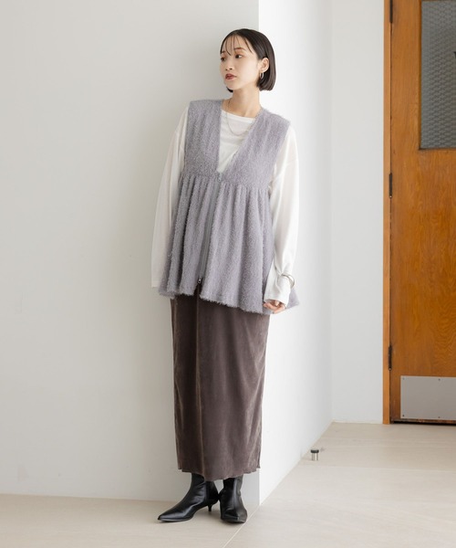 LOWRYS FARM（ローリーズファーム） ロング スカート カットベロア