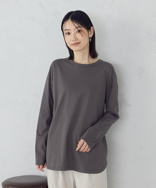 COMME CA ISM（コムサイズム） tシャツ 裾スリット ロングTシャツ