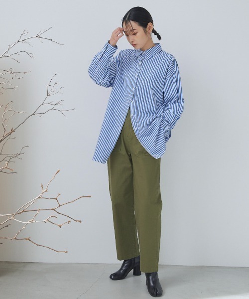 「feepur」 チノパンツ MEDIUM カーキ レディース