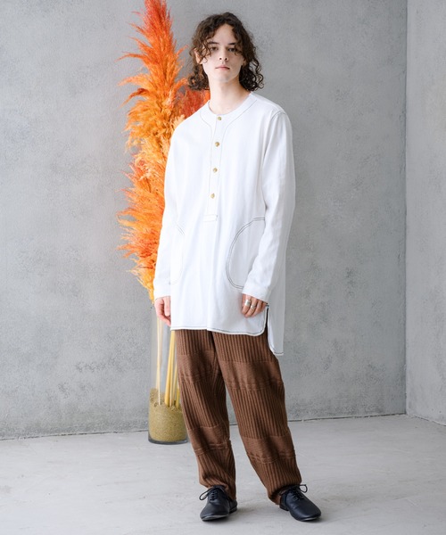 「Casper John」 長袖Tシャツ MEDIUM ホワイト メンズ