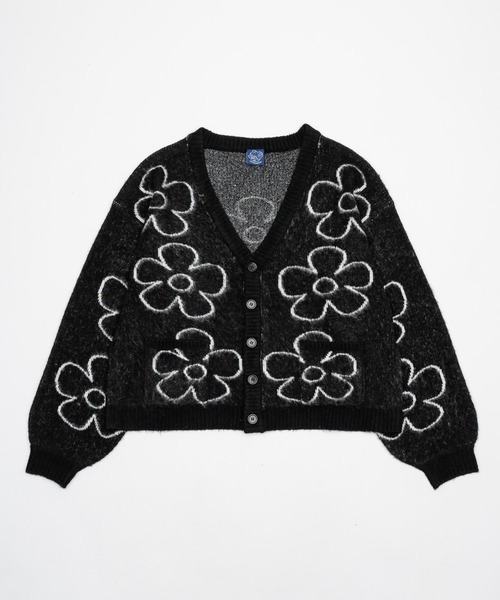 Remember. カーディガン フラワーシャギーカーディガン メンズ