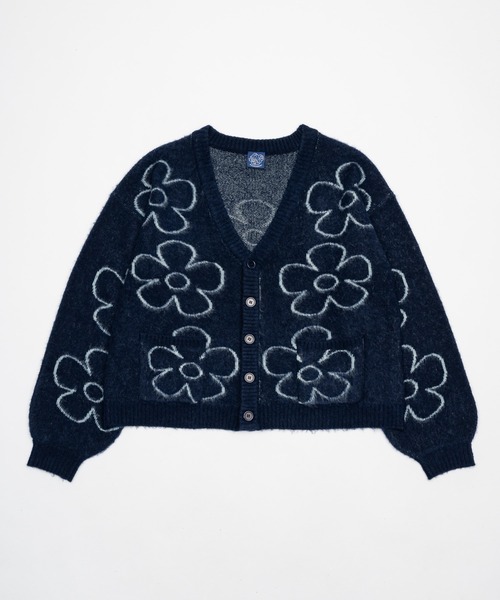 Remember. カーディガン フラワーシャギーカーディガン メンズ