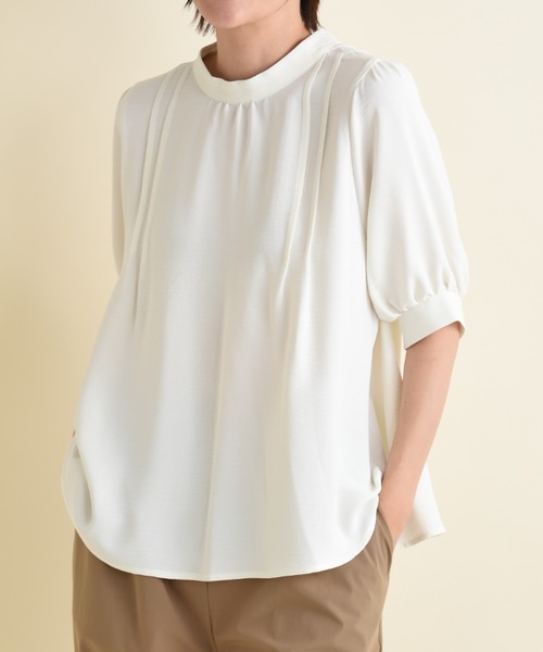 「INTERPLANET」 半袖ブラウス FREE オフホワイト レディース_画像3