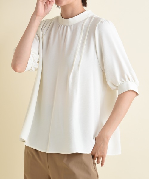 「INTERPLANET」 半袖ブラウス FREE オフホワイト レディース_画像7