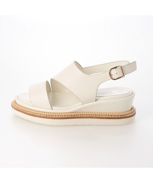 「ing」 フラットサンダル M アイボリー レディース_画像9