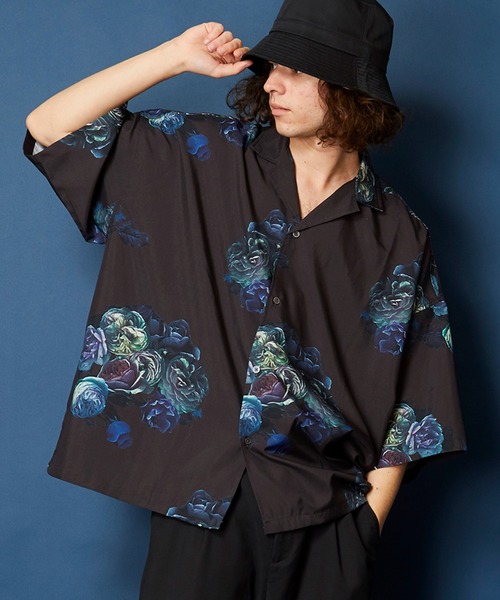 「unrelaxing」 半袖シャツ FREE グリーン メンズ_画像4